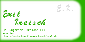 emil kreisch business card